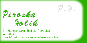 piroska holik business card